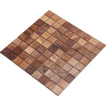 Obklad Wodewa VZOREK - OŘECH mozaika 2D - do koupelny a kuchyně 30 x 30 mm - rozměr vzorku: 100 x 100 mm