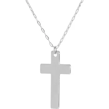 Náhrdelník Zlatý náhrdelník s bílým křížkem