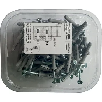 Hmoždinka D.I.P. Hmoždinka s hřebem a kuželem 6x35 v.100ks