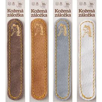 Doplněk ke knize Vodnář - kožená záložka do knihy Barva kůže: Šedá (D36), Barva ražby: Stříbrná