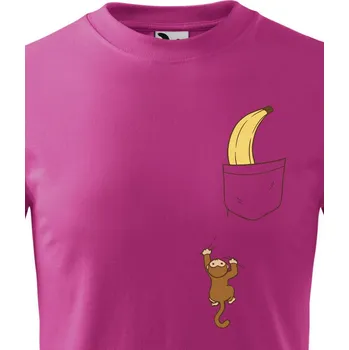 Chlapecké oblečení Dětské tričko Banán v kapse, Barva Purpurová, Velikost 110 cm/4 roky, Canvas Dětské tričko Bezvatriko.cz 1217
