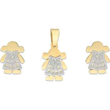 Souprava šperků Doria Set šperků z oceli zlatý K250