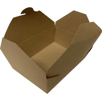 Jednorázové nádobí MenuBox KRAFT 19,5x14x6,5cm 1800ml (tuková bariéra) - balík (50 ks)