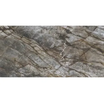 Dlažba Brazilian Quartzite black poler - dlaždice rektifikovaná 59,7x119,7 černá lesklá 163814