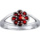 Stříbrný prsten s pravým granátem MARGUERITE velikost obvod 50 mm SILVEGOB280004-obvod 50 mm