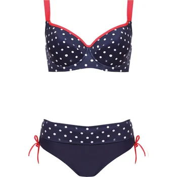 Dámské plavky Dámské dvoudílné plavky Italian 16 - S930GR7 - Self tm.modrá s bílou tečkou 40G
