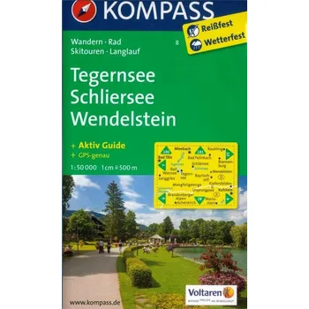 Tegernsee, Schliersee, Wendelstein (Kompass - 8) - turistická mapa
