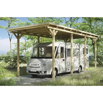 Přístřešek na auto Přístřešek na auto SKAN HOLZ Emsland karavanový 404 x 846 cm přírodní