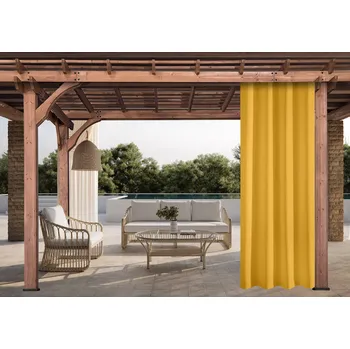 Pergola Venkovní zahradní závěs s tunýlkem JAMAICA color 40 mustard/hořčicová, různé rozměry (cena za 1 kus) + dárek úvaz MyBestHome Rozměr: 155x240 cm