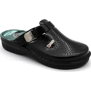 Dámská zdravotní obuv Leon V260 Dámská zdravotní kožená obuv uzavřená - Černá Velikost: 38