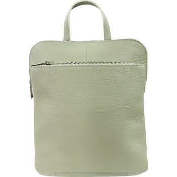 Městský batoh Vera Pelle Dámský batoh 2v1 z pravé kůže světle zelený sv2tle zelen7D 59