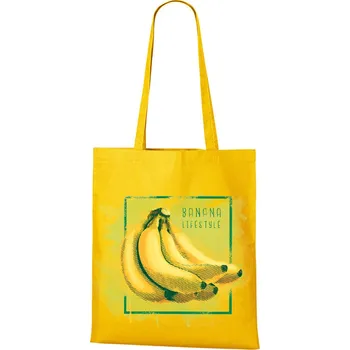 Plátěná tašká Banana style, Barva Limetková, Velikost 40×45 cm, Canvas Nákupní taška Bezvatriko.cz 1211