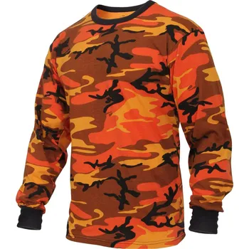ROTHCO Triko s dlouhým rukávem ORANGE CAMO velikost: S