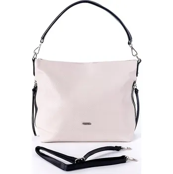 David Jones Paris Středně velká kabelka na rameno i crossbody David Jones 6727-2A slonově bílá