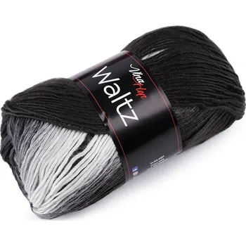 Galanterie Pletací příze Waltz 100 g, barva 12 (5714) šedá černá