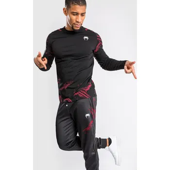 Pánské tričko Pánské tričko Venum UFC Authentic Fight Week dlouhý rukáv - Black/Red Velikost: S