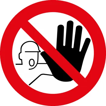 Zákaz vstupu neoprávněným osobám samolepící vinylová fólie 100 x 100 mm