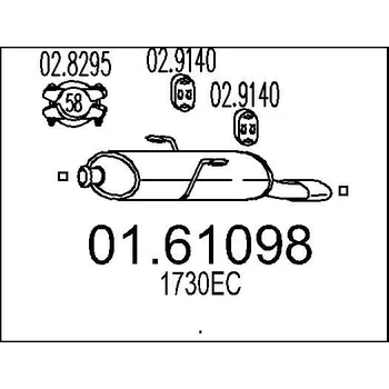 Auto-moto Zadní tlumič výfuku MTS 01.61098