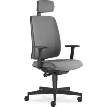 Židle kancelářská Leaf 500-SYB, hlavová opěrka, šedá