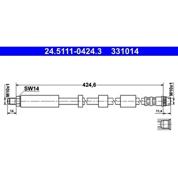 Brzdová hadice Brzdová hadice ATE 24.5111-0424.3