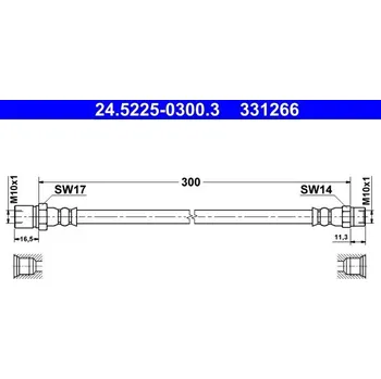 Brzdový systém Brzdová hadice ATE 24.5225-0300.3