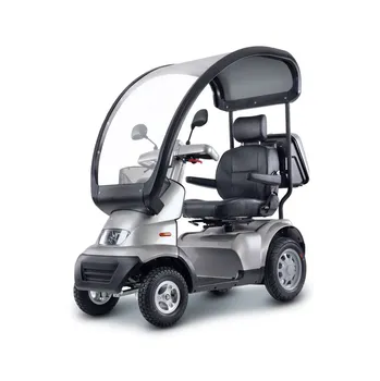 Elektrický invalidní skútr Afikim Breeze S4 se střechou Z stříbrný