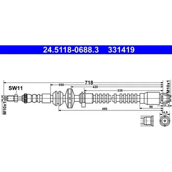 Brzdová hadice Brzdová hadice ATE 24.5118-0688.3