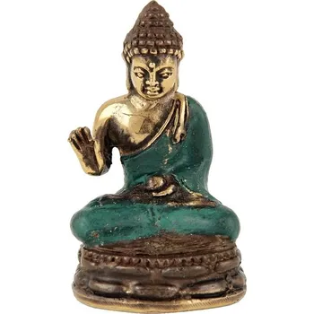 Soška Buddha kov 6,5 cm patina 01