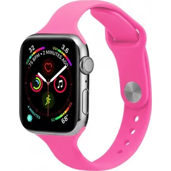 Řemínek na hodinky Tenký silikonový řemínek pro Apple Watch 42mm / 41mm / 40mm / 38mm - růžový