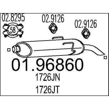 Auto-moto Zadní tlumič výfuku MTS 01.96860