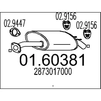 Tlumič výfuku Zadní tlumič výfuku MTS 01.60381