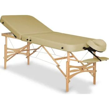 Masážní stůl Skládací masážní lehátko HABYS® Gallo Plus béžová (#33) - Vinyl Flex, Velikost a barva rámu: 200x76cm - buk světlý 200*76 cm | 20 kg | 6 barev