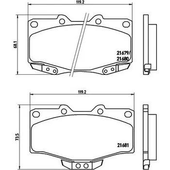 Brzdová destička Sada brzdových destiček, kotoučová brzda BREMBO P 83 009