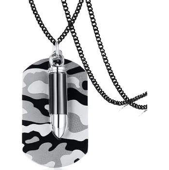 Přívěsek Ocelový přívěsek psí známka Camouflage