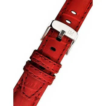 Řemínek na hodinky Kožený řemínek Morellato Soccer 4497B44.083 M, červený, ekokůže