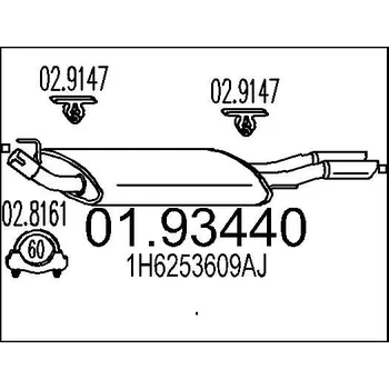 Auto-moto Zadní tlumič výfuku MTS 01.93440