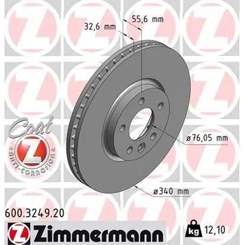 Brzdový kotouč Brzdový kotouč ZIMMERMANN 600.3249.20