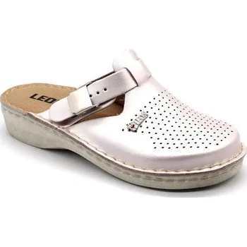 Dámská zdravotní obuv Leon V260 Dámská zdravotní kožená obuv uzavřená - Perlová Velikost: 41