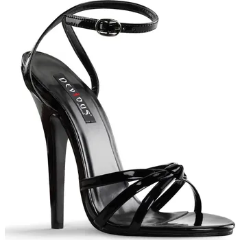 Dámské erotické boty Pleaser Domina-108 Blk Pat Velikost 45