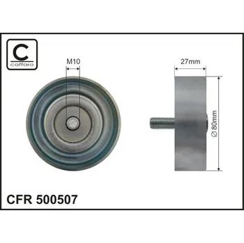 Auto-moto Vratná/vodicí kladka, klínový žebrový řemen CAFFARO 500507