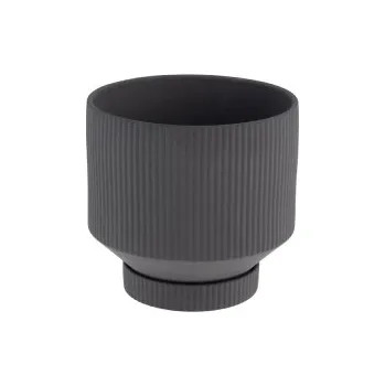 Květináč Keramický květináč Kinna Dark Grey 17x15 cm