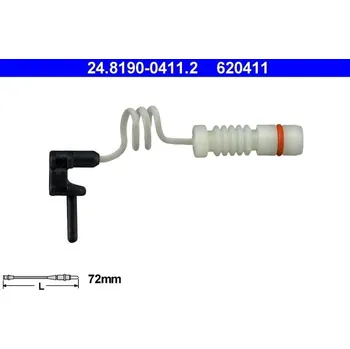 Brzdová destička Výstražný kontakt, opotřebení obložení ATE 24.8190-0411.2