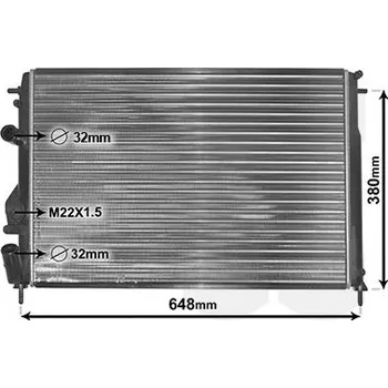 Chladič motoru Chladič, chlazení motoru VAN WEZEL 43002241