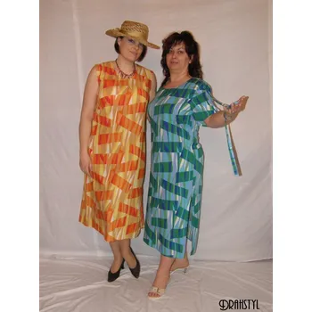 Dámské šaty damské šaty, Barva Oranžová, Velikost XXXL 54, Materiál 100% Viskoza