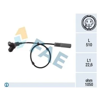 Přislušenství brzdového systému Snímač, počet otáček kol FAE 78005