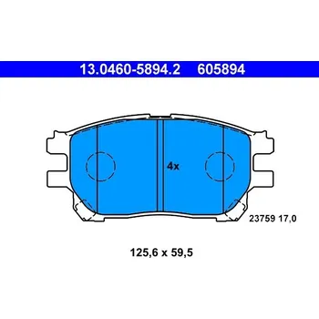 Brzdová destička Sada brzdových destiček, kotoučová brzda ATE 13.0460-5894.2