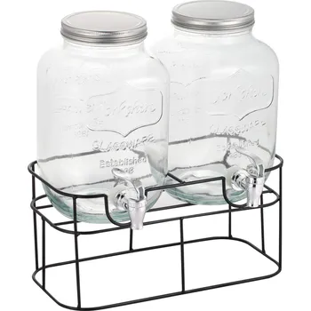 Sada nádobí Sada 2 nádob na limonádu 4l. na stojanu