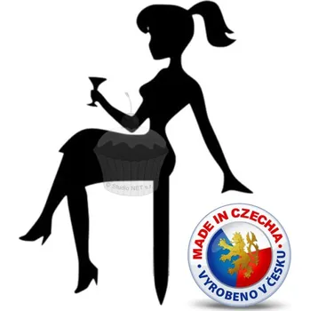 Jedlá dekorace na dort Caketools Zápich do dortu - Sedící dívka