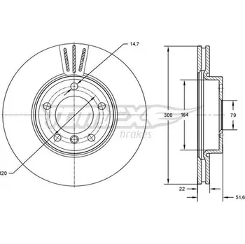 Brzdový kotouč Brzdový kotouč TOMEX Brakes TX 72-85