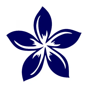 Samolepící dekorace SAMOLEPKA Květina dekor 027 levá plumérie (23 - tmavě modrá) NA AUTO, NÁLEPKA, FÓLIE, POLEP, TUNING, VLASTNÍ TEXT, TISK, AUTOSAMOLEPKY.cz, POLEPY, OBRÁZEK, LOGO, SAMOLEPKY